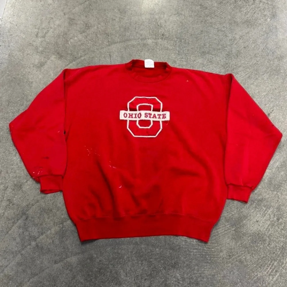 Vintage Ohio State Crewneck Heavyweight Cotton Sweatshirt XXL